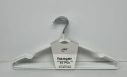 סט 10 קולבים מתכת ציפוי סיליקון 3 מ"מ - לבן קונים רק באטרקציה מהיבואן לצרכן