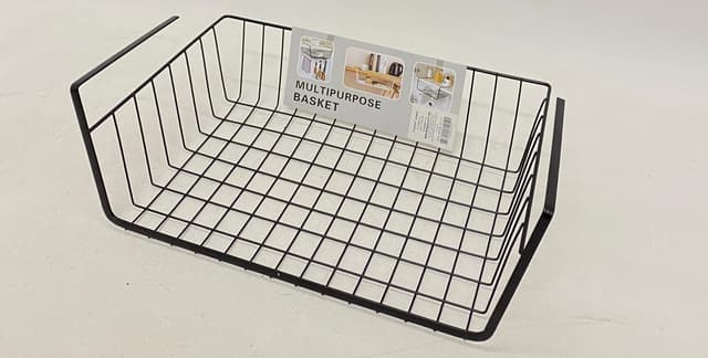 מדף רשת מתכת ניתלה על מדפים - שחור 31X25 קונים רק באטרקציה מהיבואן לצרכן