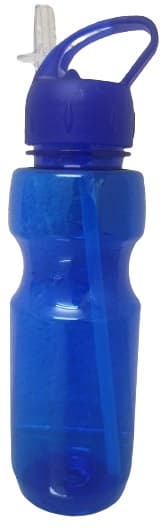 בקבוק שתייה 700 מ"ל כחול שקוף עם פיה מתקפלת