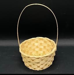 סלסלת קש עם ידית בצבע עץ 23 סמ קונים רק באטרקציה מהיבואן לצרכן