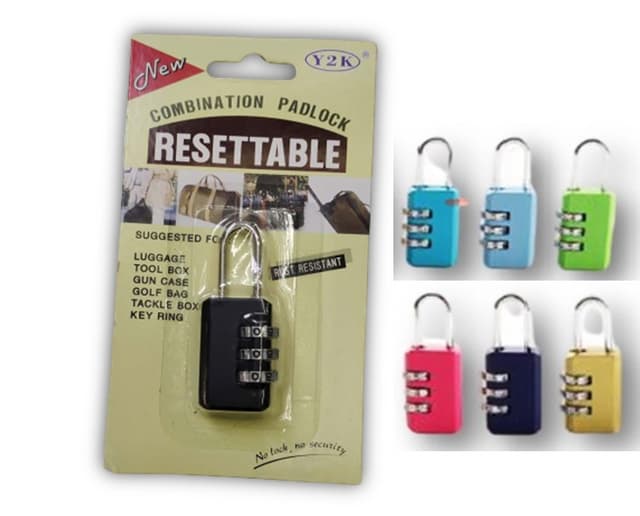 מנעול מספרים במגוון צבעים קונים רק באתר אטרקציה מהיבואן