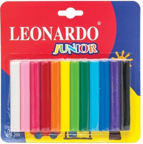 חבילה 12 אצבעות פלסטלינה בצבעים שונים כ - 200 גרם גודל אריזה קונים רק באטרקציה מהיבואן לצרכן