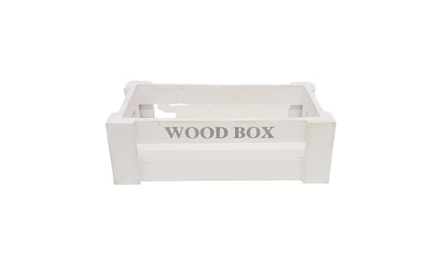 ארגז עץ מעוצב לבן מלוכלך 26*16 קונים רק באטרקציה מהיבואן לצרכן