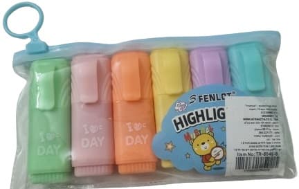 חבילת 6 מיני טושים זוהרים צבעי פסטל קונים רק באטרקציה מהיבואן לצרכן