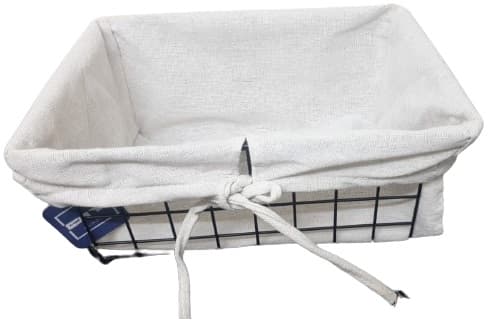 סלסלה מתכת גדולה עם בד לבן קונים רק באטרקציה מהיבואן לצרכן