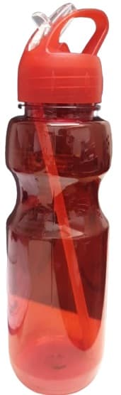 בקבוק שתייה אדום שקוף עם פיה מתקפלת קונים רק באטרקציה בזול