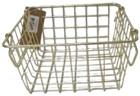 סלסלה מתכת זהב עם ידיות קונים רק באטרקציה מהיבואן לצרכן