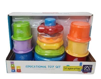 סט מגדל כוסות ומגדל השחלה צבעוניאתר אטרקציה אונליין