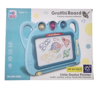 לוח מחיקה צבעוני מגנטי עם עט וחותמות אתר אטרקציה