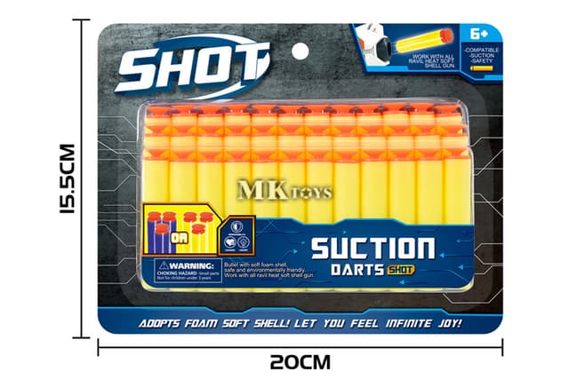 36 חיצים לאקדח ספוג גודל אריזה 20X15.5 ס"מאתר אטרקציה