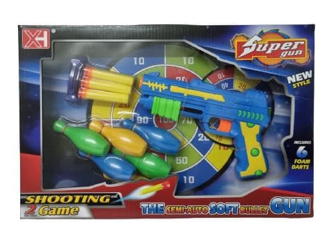 קליעה למטרה עם אקדח חיצים גודל אריזה 39X25.5 ס"מ אטרקציה