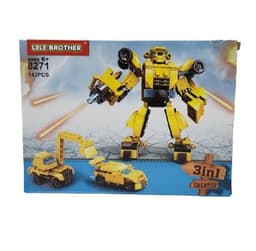 משחק הרכבה רובוט צהוב 142 חלקים 3 ב 1 דגם 8271 אתר אטרקציה