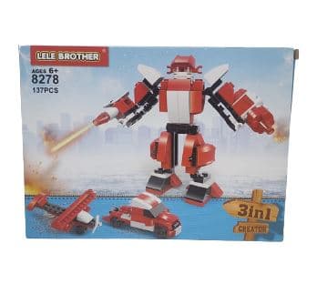 משחק הרכבה רובוט 137 חלקים דגם 8278 גודל אריזה 26X19 ס"מ