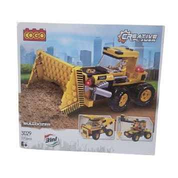 משחק הרכבה COGO רכב עבודה 220 חלקים 3 ב 1 דגם 3029אטרקציה