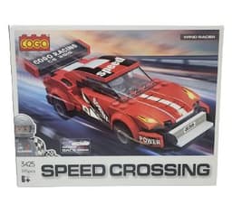 משחק הרכבה COGO מכונית מרוץ אדומה 195 חלקים דגם 3425אתר אטרקציה