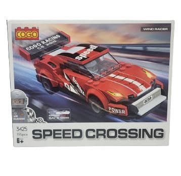 משחק הרכבה COGO מכונית מרוץ אדומה 195 חלקים דגם 3425אתר אטרקציה