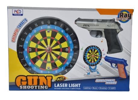 קליעה למטרה אלקטרוני עם אקדח גודל אריזה 39.5X27 ס"מ