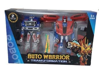 זוג רובוטים משנים צורה למכונית גודל אריזה 28.5X18.5 ס"מ