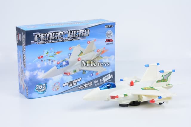 מטוס נוסע מנגן ומדליק אורות גודל אריזה 34.5X24 ס"מ