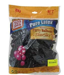 חבילת 100 בלונים בצבע שחור מטאלי קונים רק באטרקציה מהיבואן לצרכן