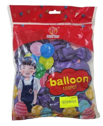 חבילת 100 בלונים סגול מטאליאטרקציה מהיבואן לצרכן