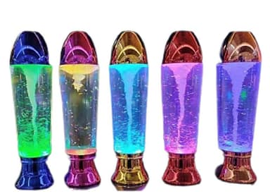 פנס מנורת לילה מעמד אקווריום 5 צבעים 29X8 סמ סוללה או USB