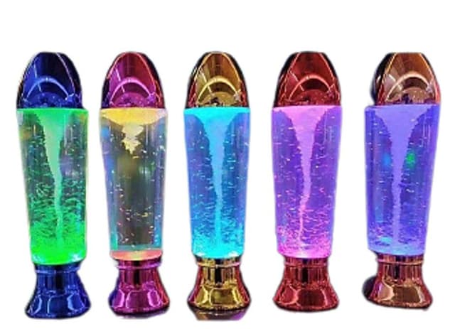 פנס מנורת לילה מעמד אקווריום  5 צבעים 29X8 סמ סוללה או USB