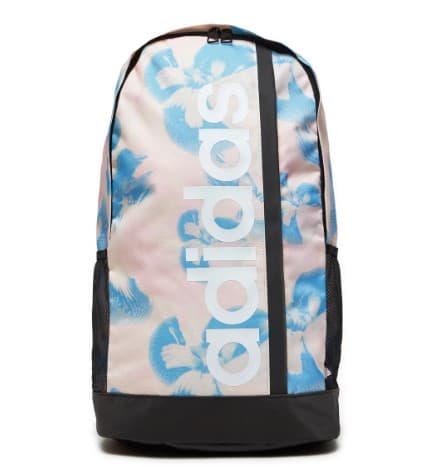 תיק אדידס מקורי - מעוצב פרחוני טקסט לבן על הצד קונים רק באטרקציה מהיבואן לצרכן