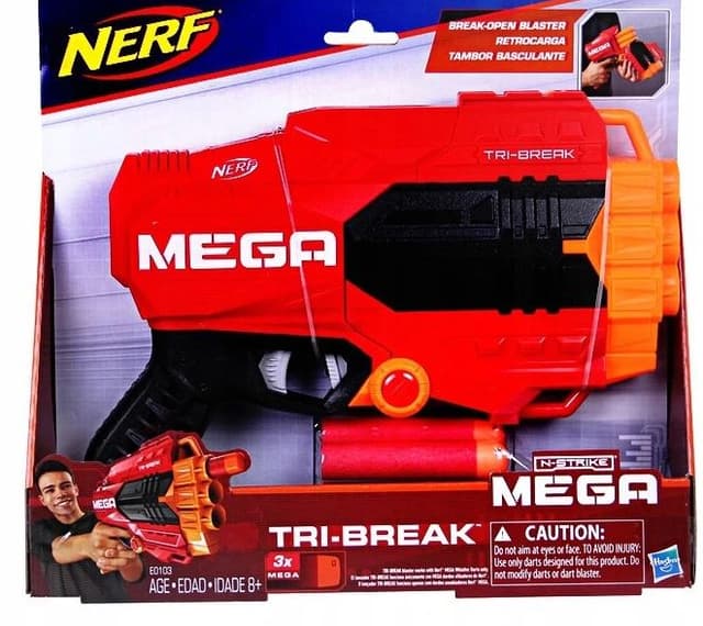 רובה יורה חיצים נרף MEGA TRI - BREAKאטרקציה אונליין