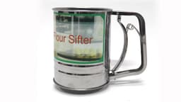 מפזר אבקת סוכר עם ידית לחיצה ממתכת - גדול קונים רק באטרקציה