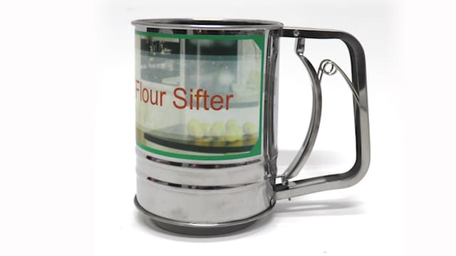 מפזר אבקת סוכר עם ידית לחיצה ממתכת - גדול קונים רק באטרקציה