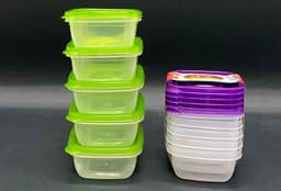 סט 5 קופסאות מרובע - 250 מ"ל כל אחת קונים רק באטרקציה מהיבואן לצרכן