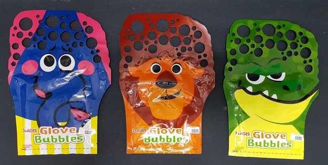 כפפת הבועות בדגמי חיות קונים רק באטרקציה מהיבואן לצרכן