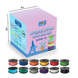 12 יחידות סלילים צבעוניים לעט תלת מימד קונים רק באטרקציה מהיבואן לצרכן
