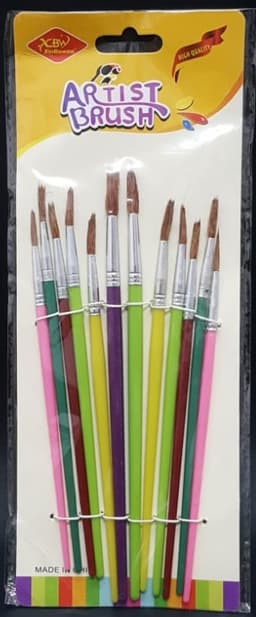 חבילת 12 מכחולים צבעוניים קונים רק באטרקציה מהיבואן לצרכן