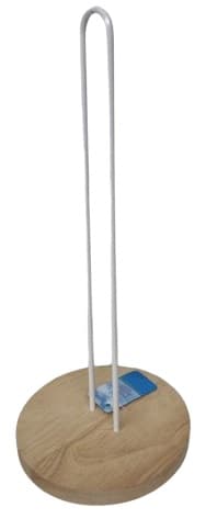 מעמד עם תחתית עץ ועמוד מתכת לנייר סופג קונים רק באטרקציה