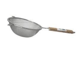 מסננת נירוסטה עם ידית עץ - קוטר 14 ס"מאטרקציה אונליין