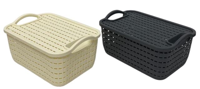 סלסלת איחסון עם מכסה בגודל 30X20 קונים בזול רק באטרקציה