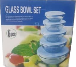 סט 5 קערות זכוכית + מכסה בגדלים שוניםאתר אטרקציה אונליין