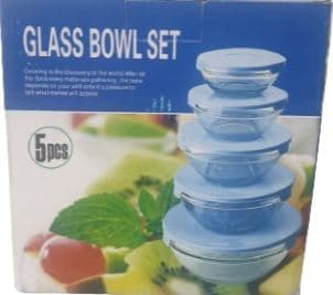 סט 5 קערות זכוכית + מכסה בגדלים שוניםאתר אטרקציה אונליין