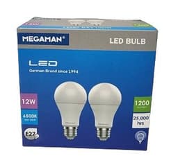 זוג נורות לד 12w אור לבן הברגה עבהאטרקציה מהיבואן לצרכן