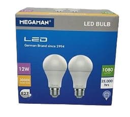 זוג נורות לד 12w אור צהוב הברגה עבהאטרקציה מהיבואן לצרכן