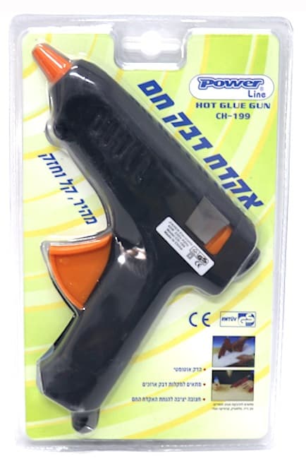 אקדח דבק חם לכל מטרה, להדבקת מגוון חומרים במחיר משתלם
