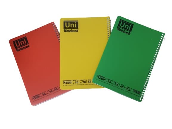 סט 3 מחברות ספירלה משובץ A5 קונים רק באטרקציה מהיבואן לצרכן