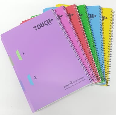 מחברת ספירלה גדולה 2 נושאים עם חוצצים - משובץ TOUCH קונים רק באטרקציה מהיבואן לצרכן