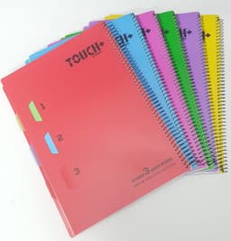 מחברת ספירלה גדולה 3 נושאים עם חוצצים- משובץ TOUCH קונים רק באטרקציה מהיבואן לצרכן