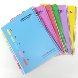 מחברת ספירלה גדולה 5 נושאים עם חוצצים - שורה TOUCH קונים רק באטרקציה מהיבואן לצרכן