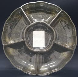 מגש 6 תאים קשיח נצנץ זהב גדול \25יח