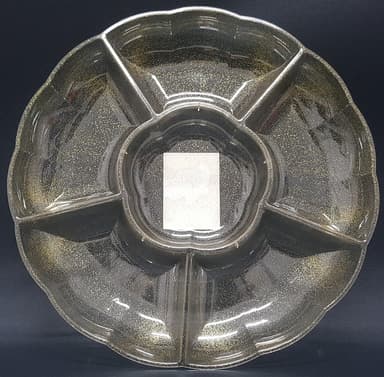 מגש 6 תאים קשיח נצנץ זהב גדול \25יח