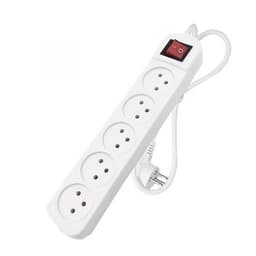 רב שקע עם מפסק 5 שקע